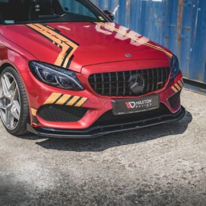 Maxton Design Передний сплиттер Street Pro + брызговики для Mercedes-AMG C43 / AMG-Line Coupe C205