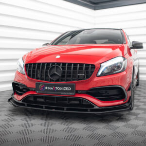 Maxton Design Передний сплиттер Street Pro + брызговики для Mercedes-Benz A 45 AMG Aero W176 Facelift