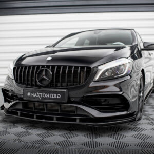 Maxton Design Передний сплиттер Street Pro + брызговики для Mercedes-Benz A AMG-Line W176 (рестайлинг)