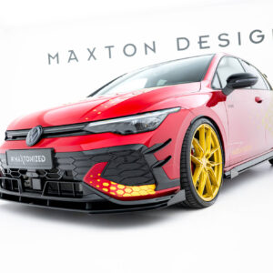 Maxton Design Передний сплиттер Street Pro + брызговики для Volkswagen Golf GTI Clubsport Mk8 Facelift