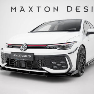 Maxton Design Передний сплиттер Street Pro + брызговики для Volkswagen Golf GTI / GTE / R-Line Mk8 Facelift