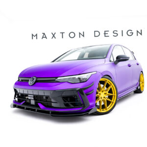 Maxton Design Передний сплиттер Street Pro + брызговики для Volkswagen Golf R хэтчбек Mk8 рестайлинг