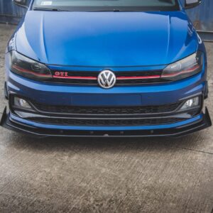 Maxton Design Передний сплиттер Street Pro + брызговики для Volkswagen Polo GTI Mk6