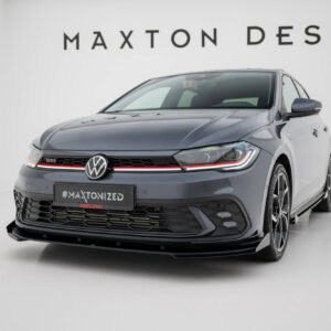Maxton Design Передний сплиттер Street Pro + брызговики для Volkswagen Polo GTI Mk6 Facelift