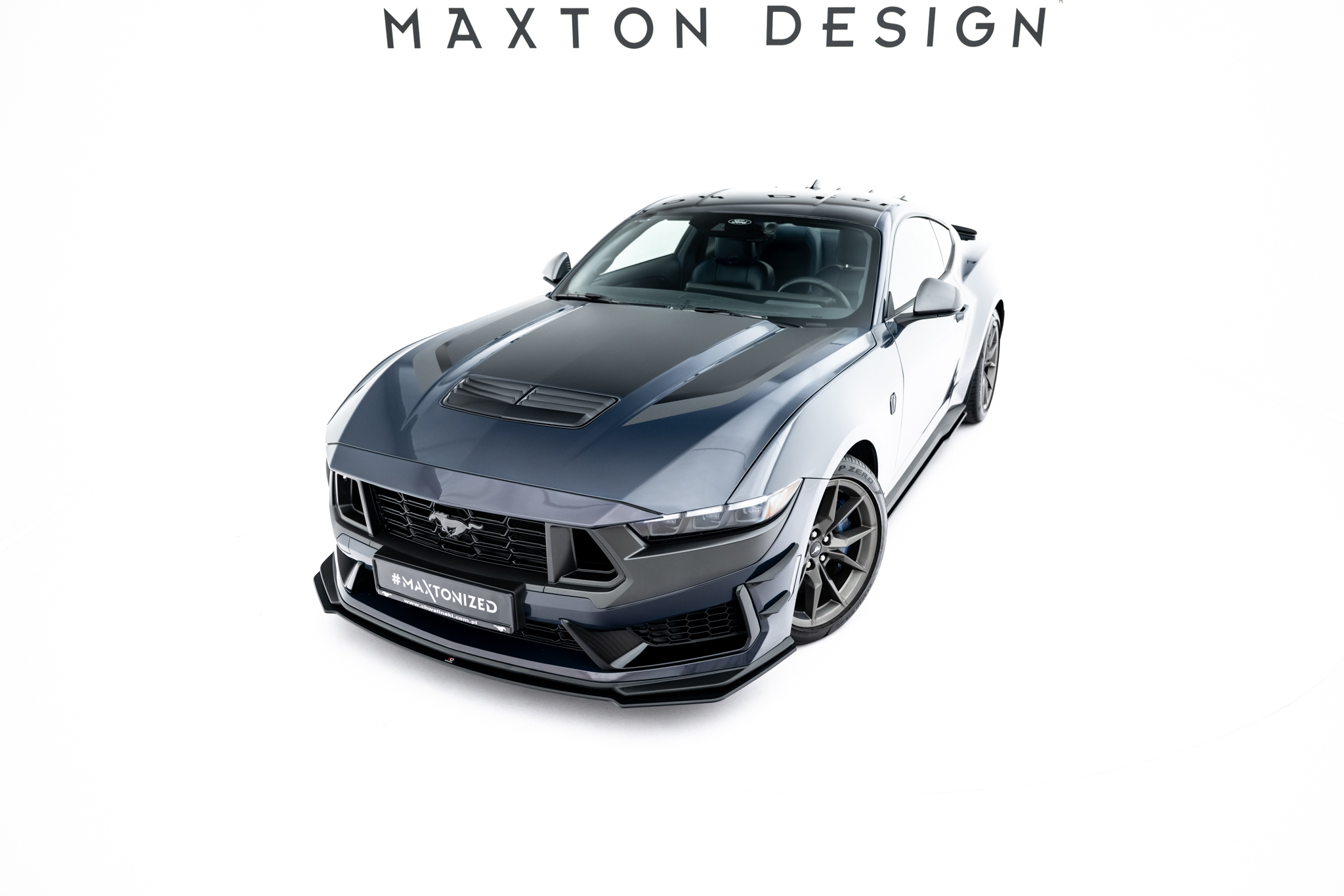 Maxton Design Передний сплиттер Street Pro для Ford Mustang Dark Horse Mk7 — изображение 2