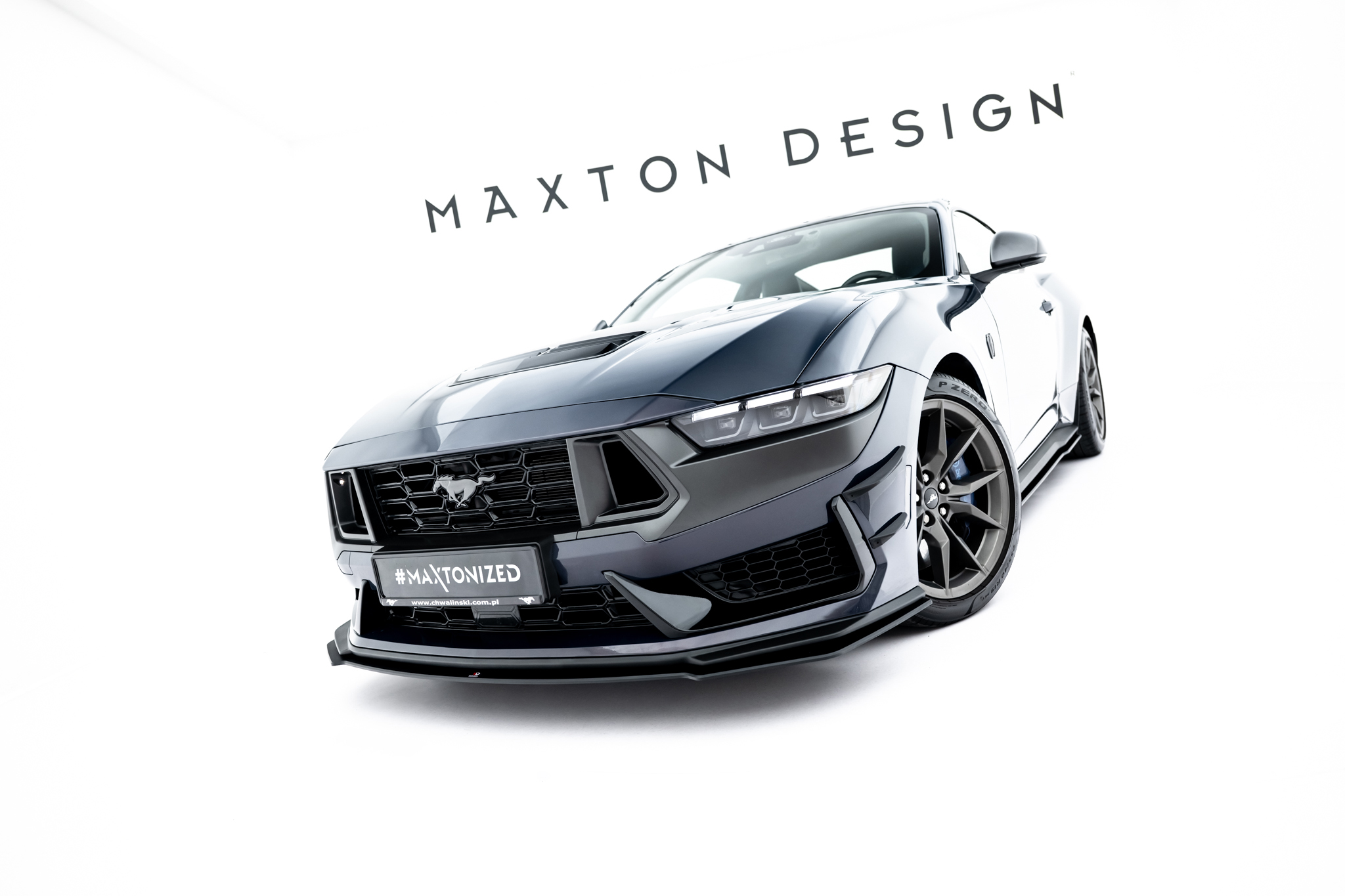 Maxton Design Передний сплиттер Street Pro для Ford Mustang Dark Horse Mk7