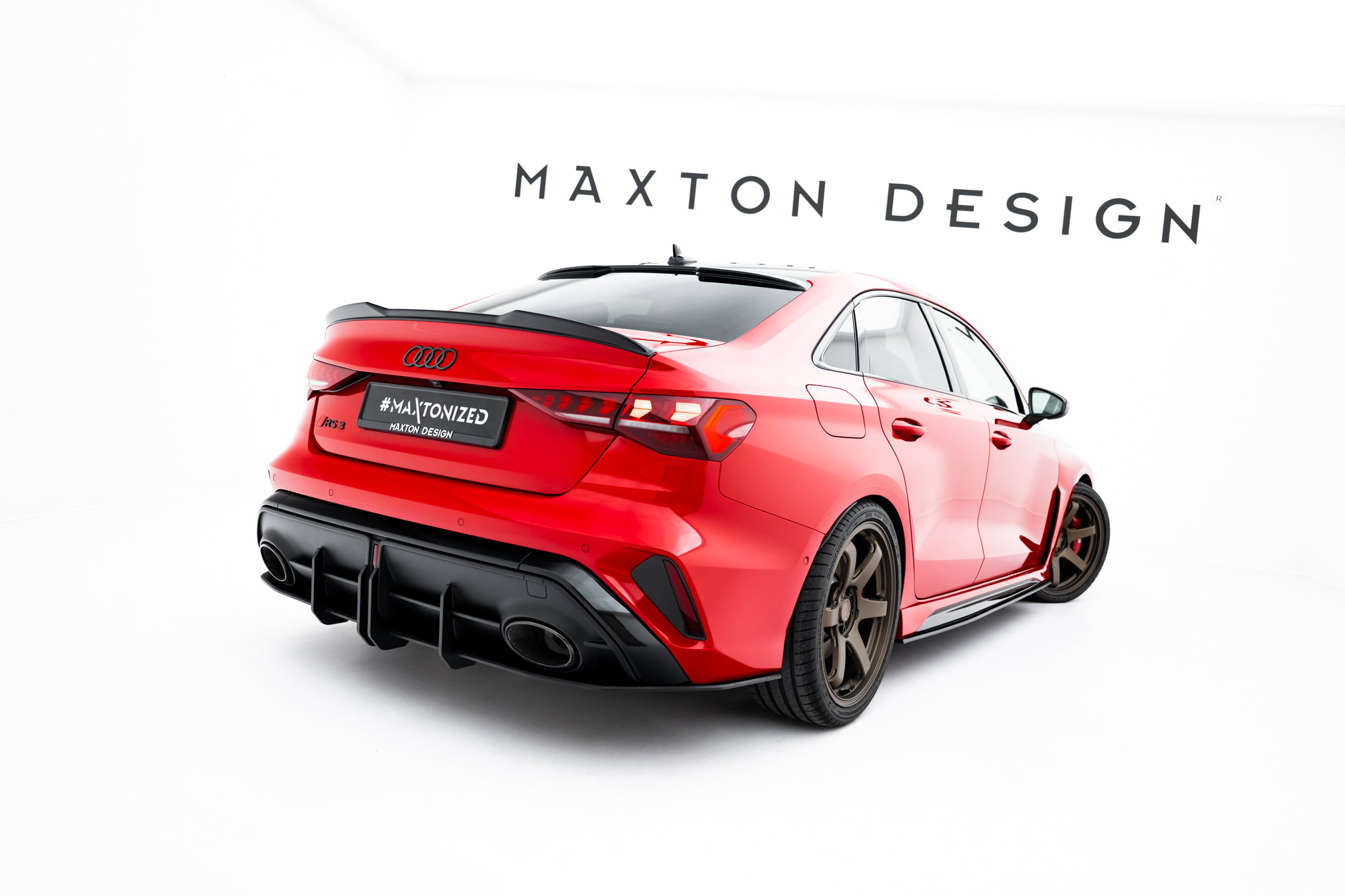 Maxton Design Задний диффузор Street Pro для Audi RS3 Sedan 8Y Facelift