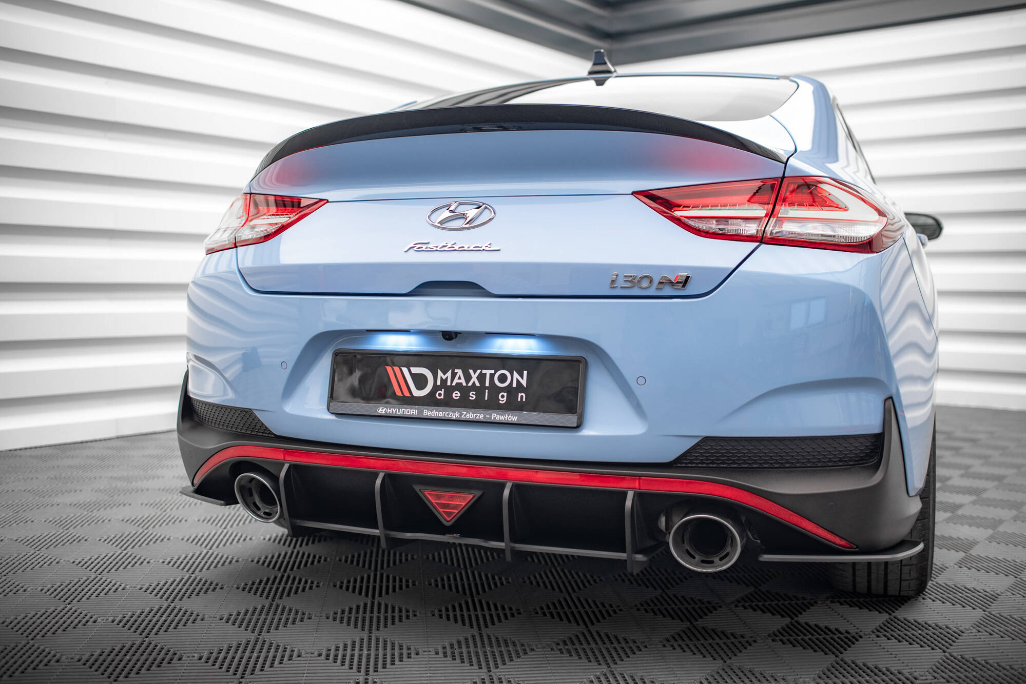 Maxton Design Задний диффузор Street Pro для Hyundai I30 N Fastback Mk3 Facelift — изображение 3