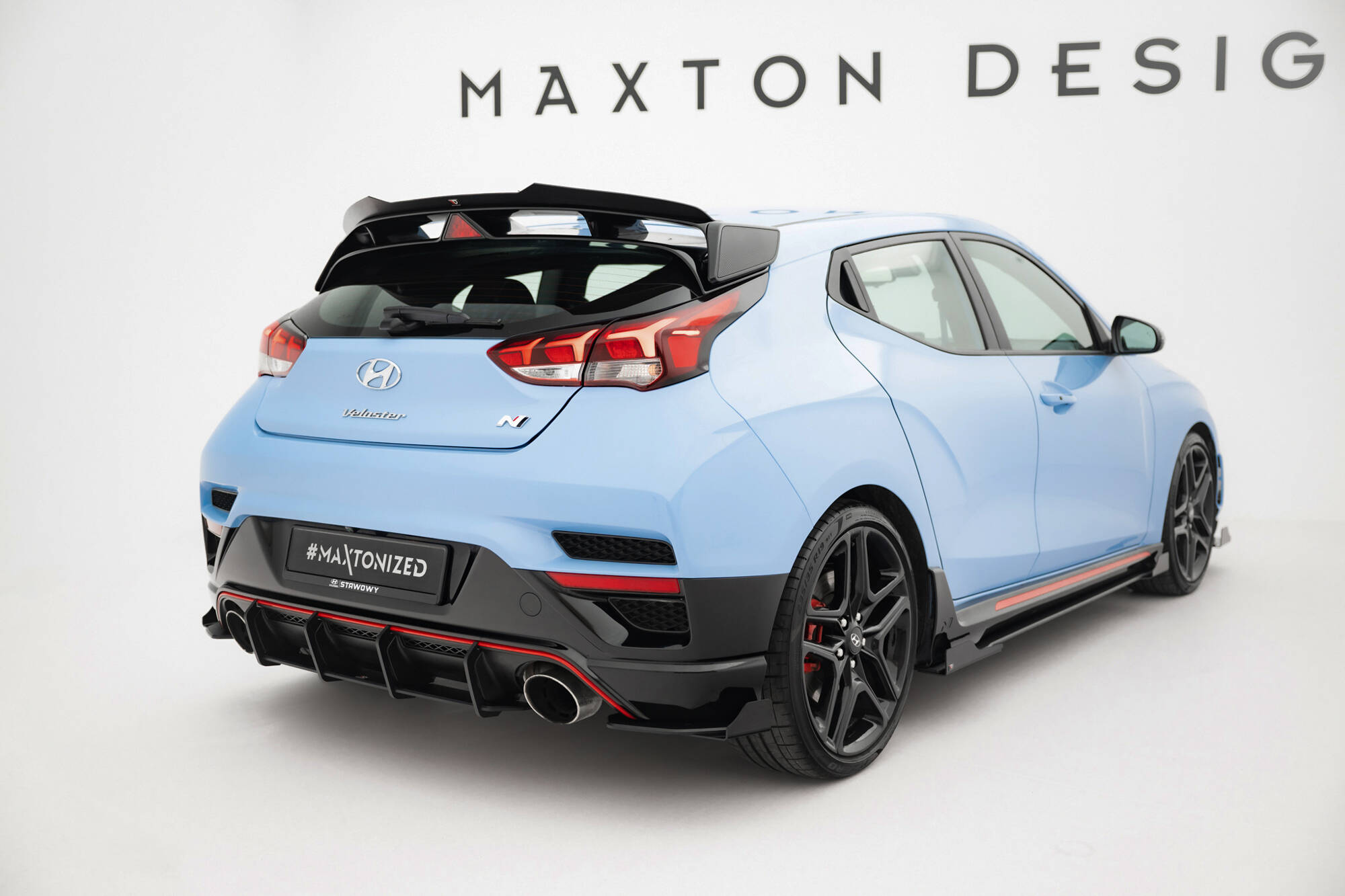 Maxton Design Задний диффузор Street Pro для Hyundai Veloster N Mk2