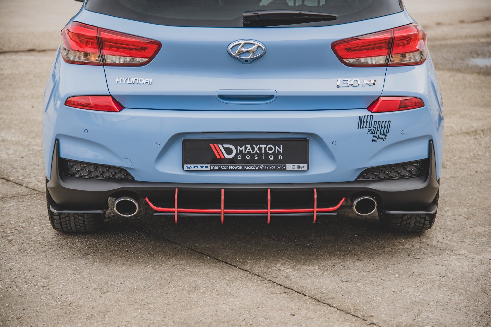 Maxton Design Задний диффузор Street Pro V.2 для Hyundai I30 N Mk3 Hatchback — изображение 3