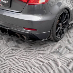 Maxton Design Задние боковые сплиттеры Street Pro для Audi S3 Sportback 8V (рестайлинг)