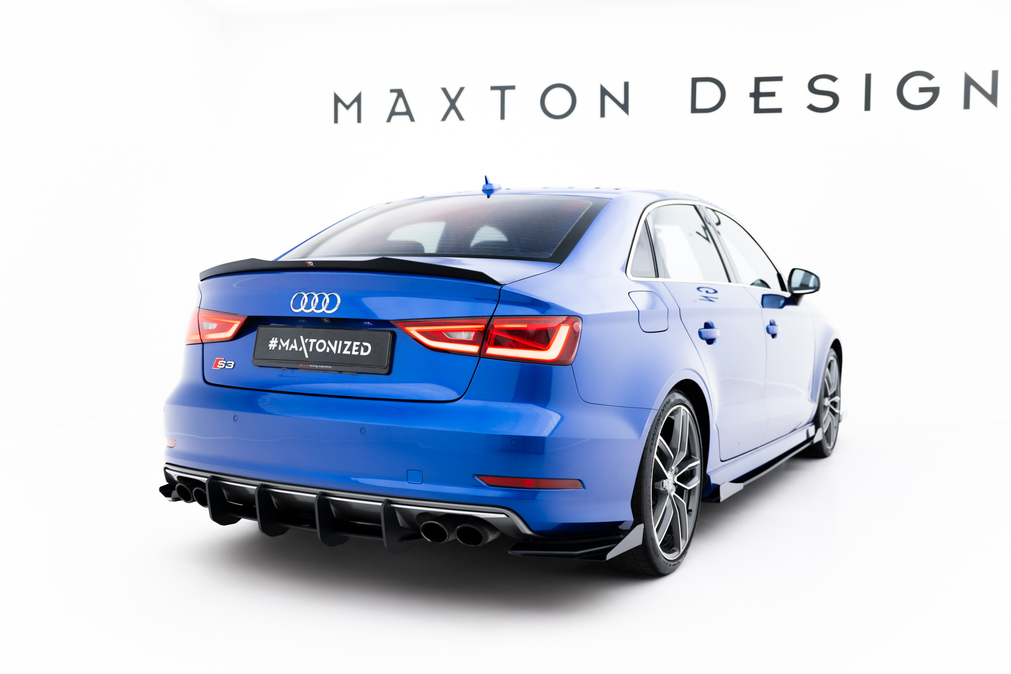 Maxton Design Задние боковые спойлеры и брызговики Street Pro для Audi S3 Sedan 8V — изображение 2