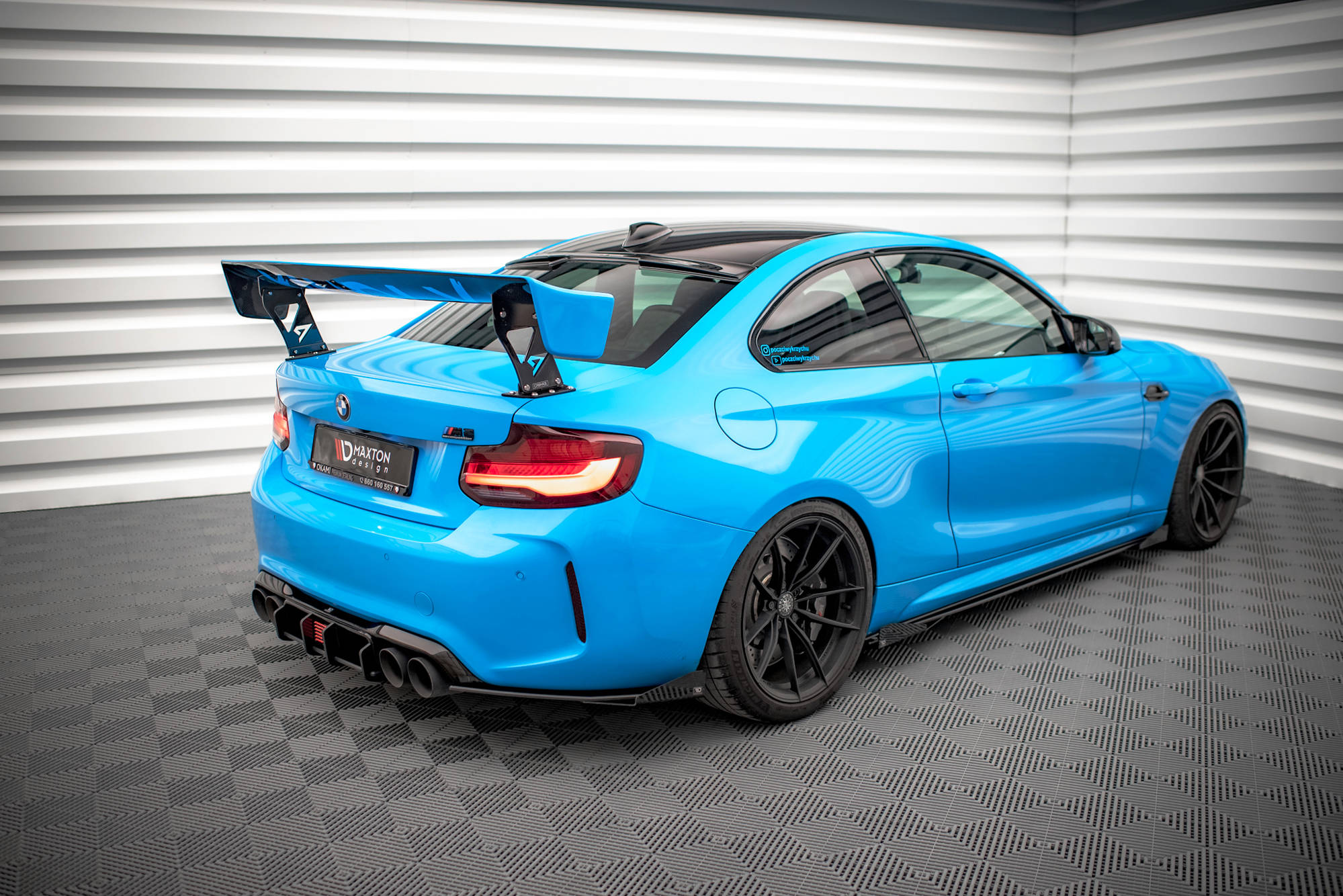 Maxton Design Задние боковые спойлеры и брызговики Street Pro для BMW M2 F87 — изображение 2