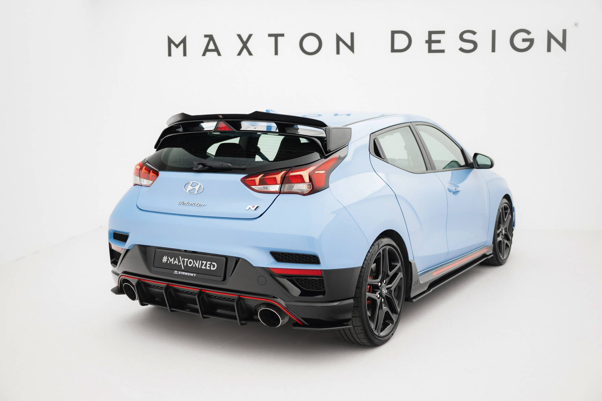 Maxton Design Задние боковые сплиттеры Street Pro для Hyundai Veloster N Mk2 — изображение 2