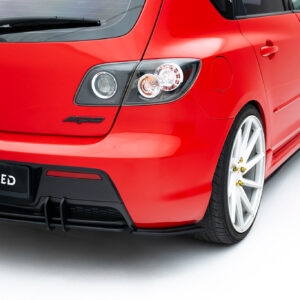 Maxton Design Задние боковые сплиттеры Street Pro для Mazda 3 MPS Mk1, европейская версия.