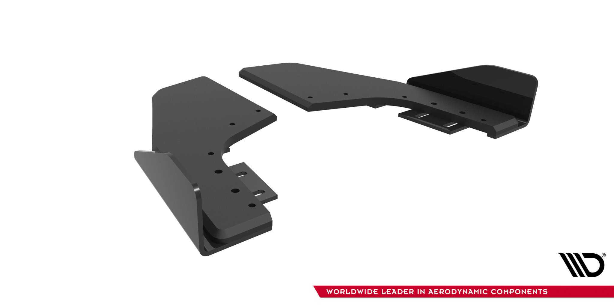 Maxton Design Задние боковые спойлеры Street Pro V.2 + закрылки V2 для Volkswagen Golf R Hatchback Mk8 / Mk8 Facelift — изображение 5