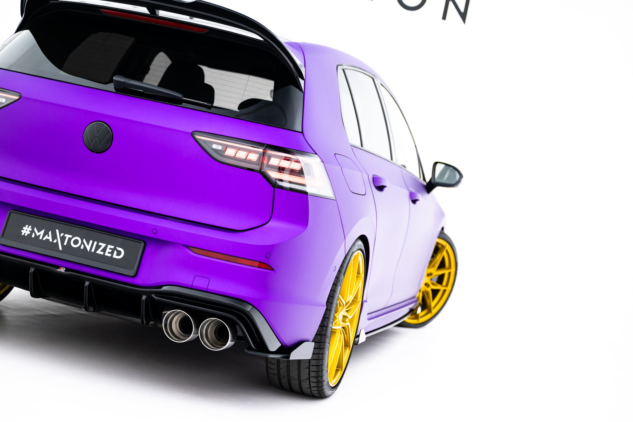Maxton Design Задние боковые спойлеры Street Pro V.2 + закрылки V2 для Volkswagen Golf R Hatchback Mk8 / Mk8 Facelift