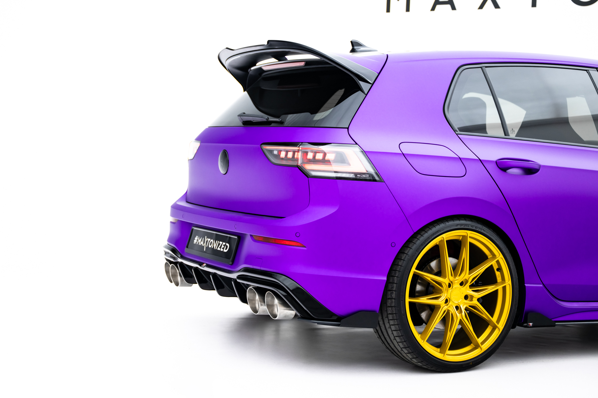 Maxton Design Задние боковые спойлеры Street Pro V.2 + закрылки V2 для Volkswagen Golf R Hatchback Mk8 / Mk8 Facelift — изображение 2