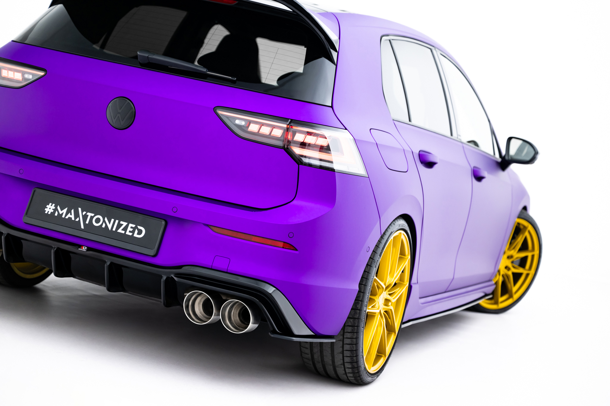 Maxton Design Задние боковые сплиттеры Street Pro V.2 для Volkswagen Golf R Hatchback Mk8 / Mk8 Facelift