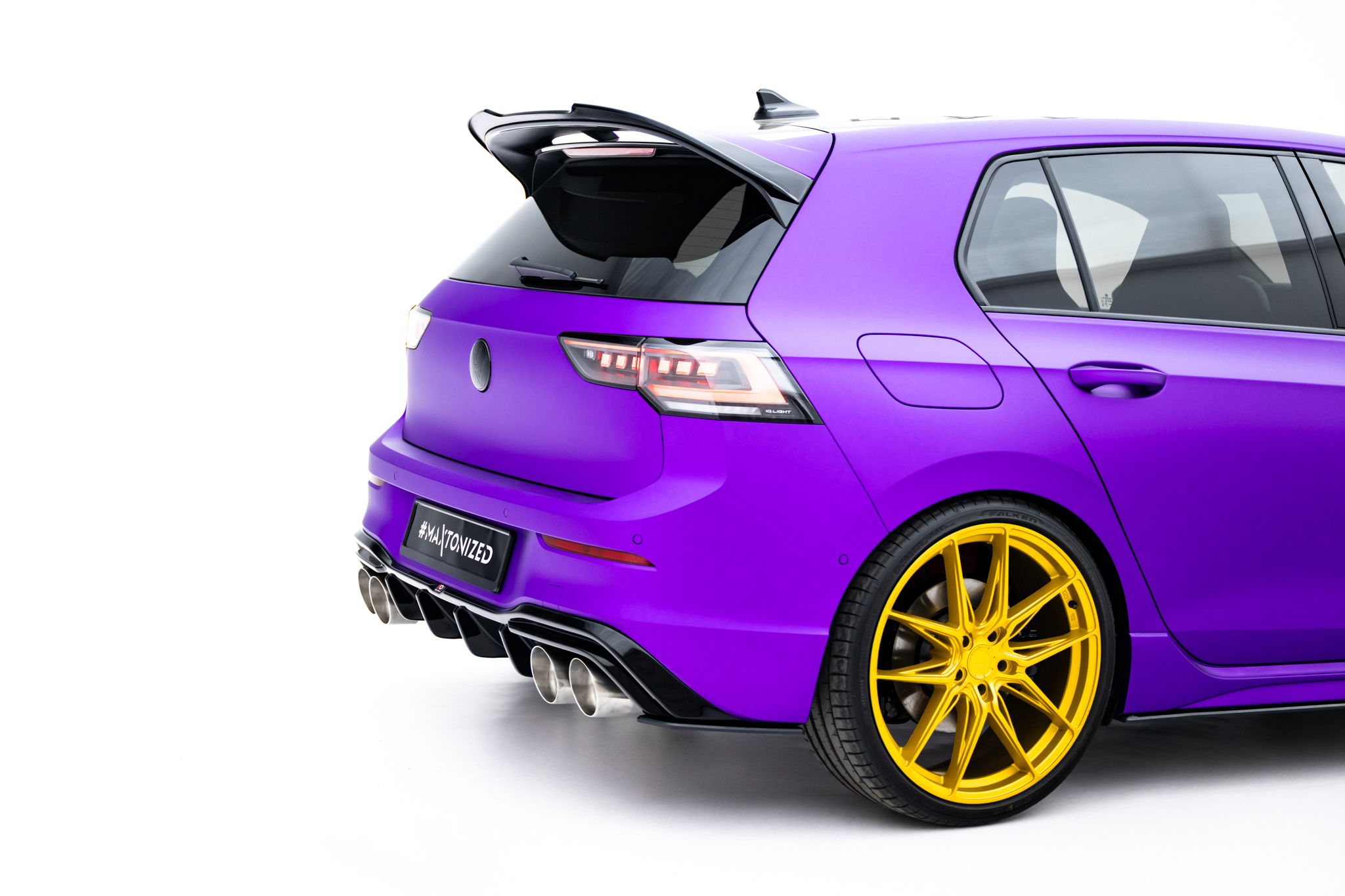 Maxton Design Задние боковые сплиттеры Street Pro V.2 для Volkswagen Golf R Hatchback Mk8 / Mk8 Facelift — изображение 3