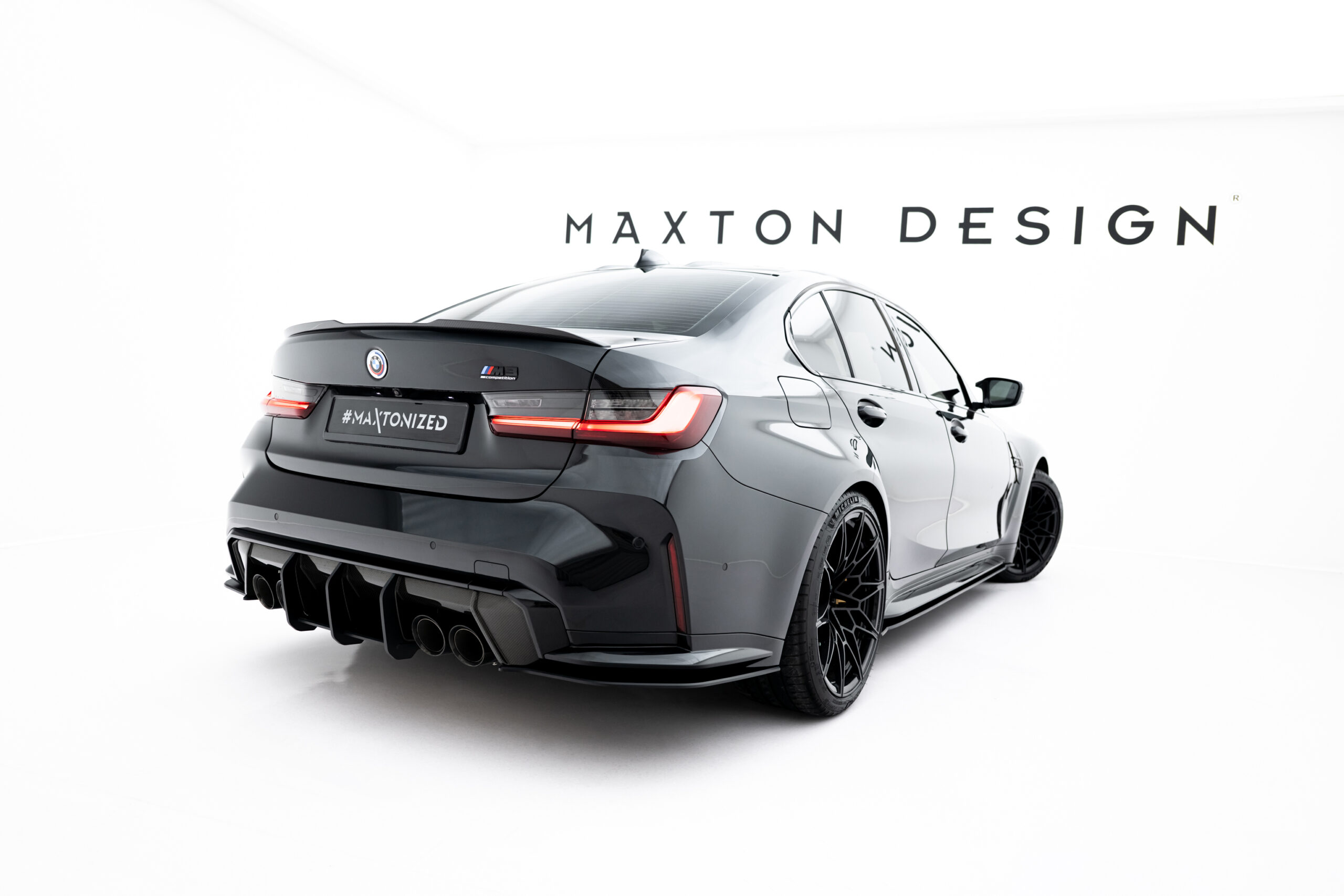Maxton Design Задние боковые сплиттеры Street Pro V.3 для BMW M3 Седан / Универсал G80 / G81 — изображение 2