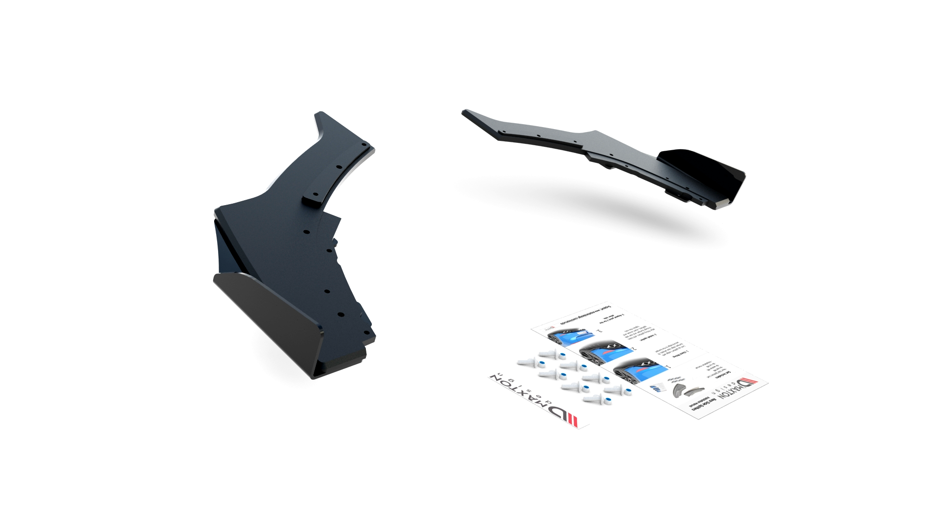 Maxton Design Задние боковые спойлеры Street Pro V.3 + брызговики для BMW 1 F20 M140i — изображение 5