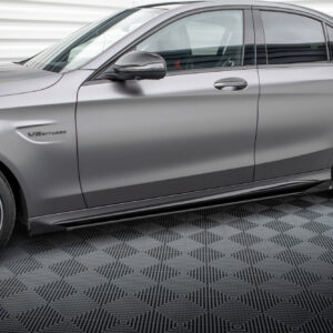 Maxton Design Боковые юбки Street Pro, диффузоры и накладки на пороги для Mercedes-AMG C63 Sedan / Estate W205 Facelift